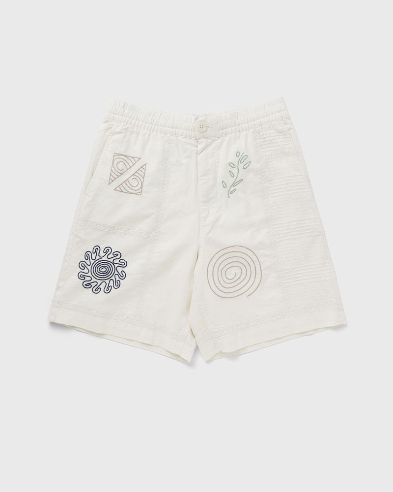 Wax London KURT SHORT DOODLE EMBROIDERY white