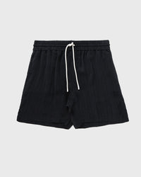 Portuguese Flannel Cupro Shorts Black
