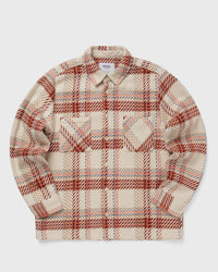 Wax London Whiting Overshirt Plaid Weave Red|beige