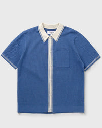Wax London Belle Ss Shirt Tipped Pointelle Blue