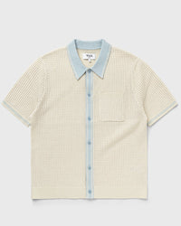Wax London Belle Ss Shirt Tipped Pointelle Beige