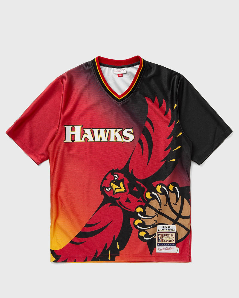 Mitchell & Ness NBA AUTHENTIC SHOOTING SHIRT ATLANTA HAWKS 1995 black|red