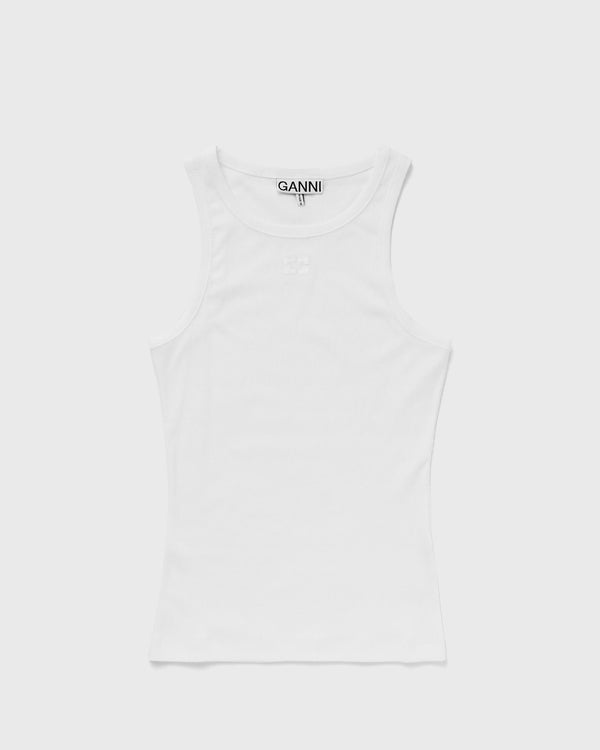 Ganni Soft Cotton Rib Tank Top