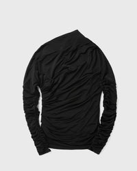 Ganni Shiny Jersey Ruched Top black