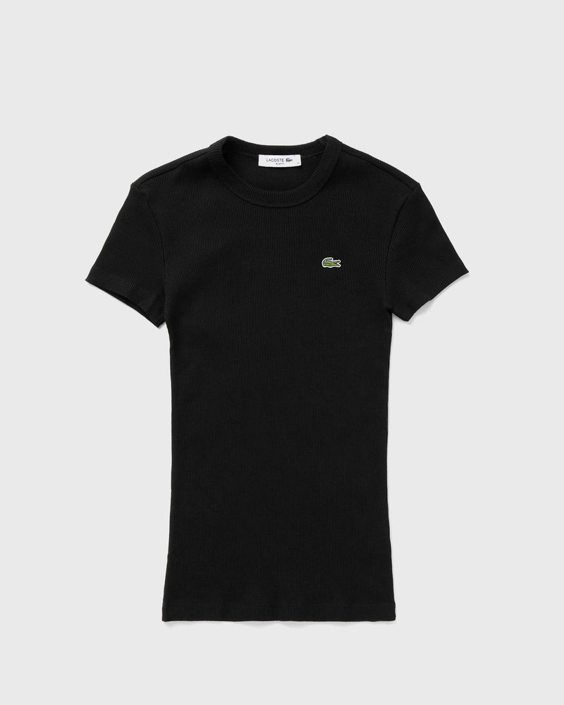 Lacoste SLIM FIT RIBBED COTTON T-SHIRT black
