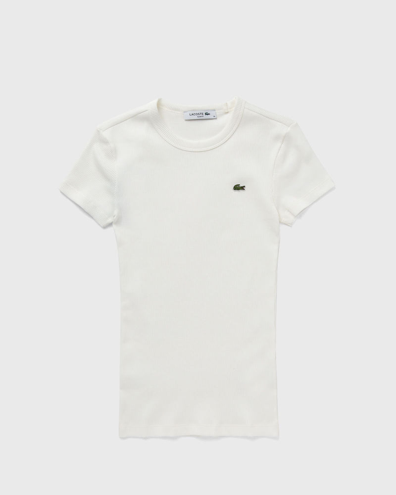 Lacoste SLIM FIT RIBBED COTTON T-SHIRT white