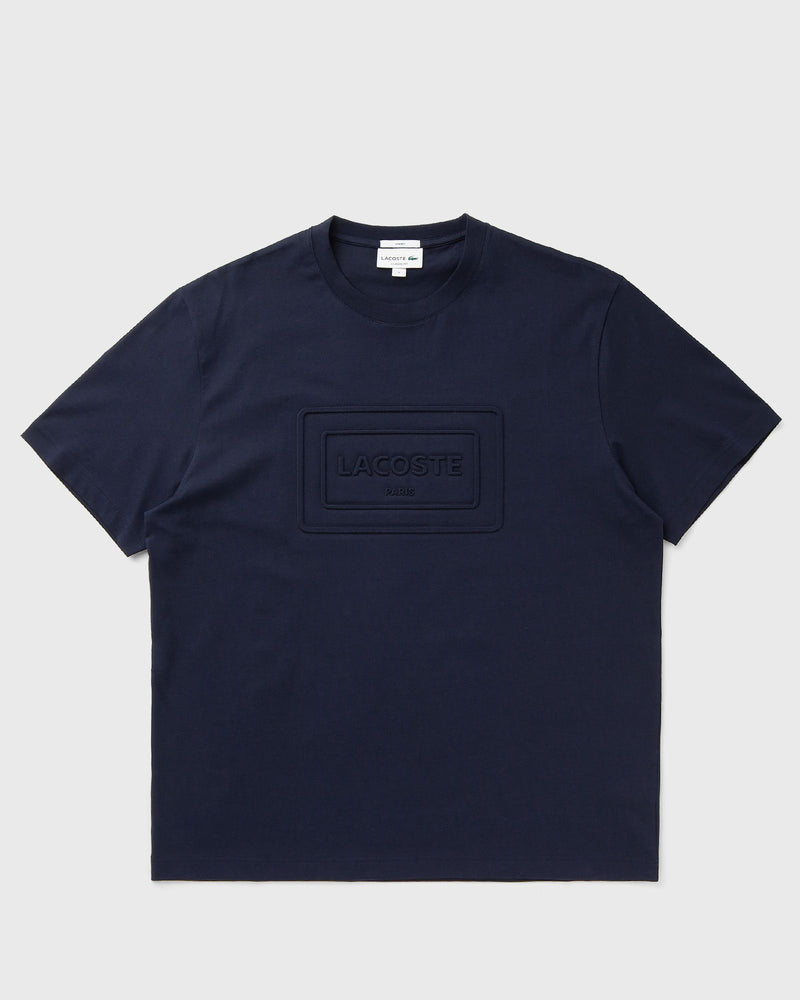 Lacoste Embroidered Cotton Tee Blue