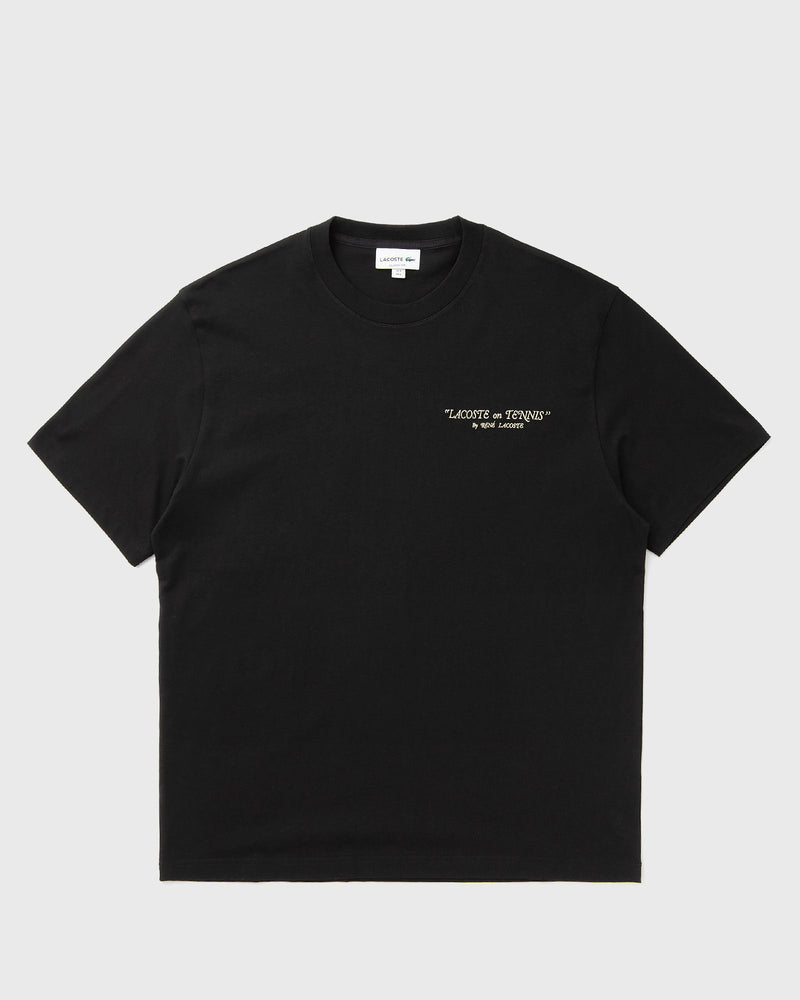 Lacoste Embroidered Cotton Tee Black