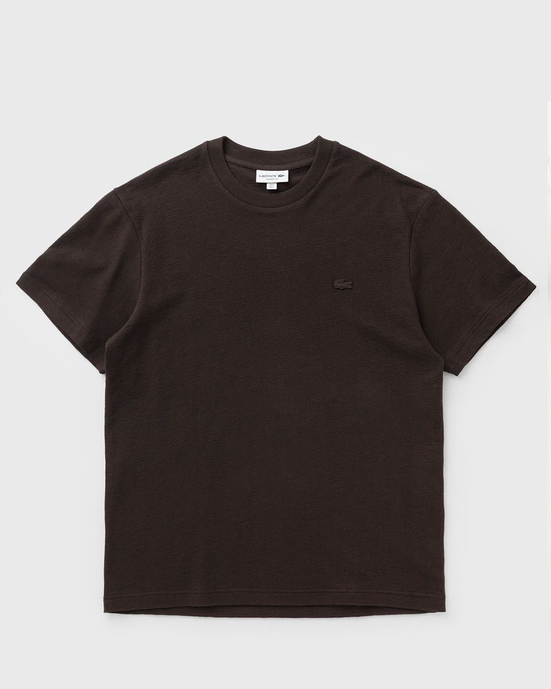 Lacoste Textured Jersey Tee Brown