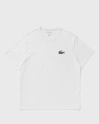 Lacoste Crocodile Print Cotton Loungewear Tee White