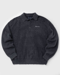 Thisisneverthat Sct-logo Shaggy Knit Polo grey