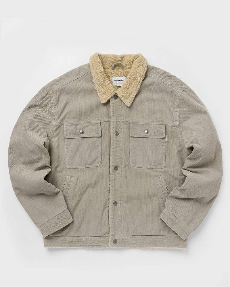 Thisisneverthat Sherpa Lined Corduroy Trucker Jacket grey