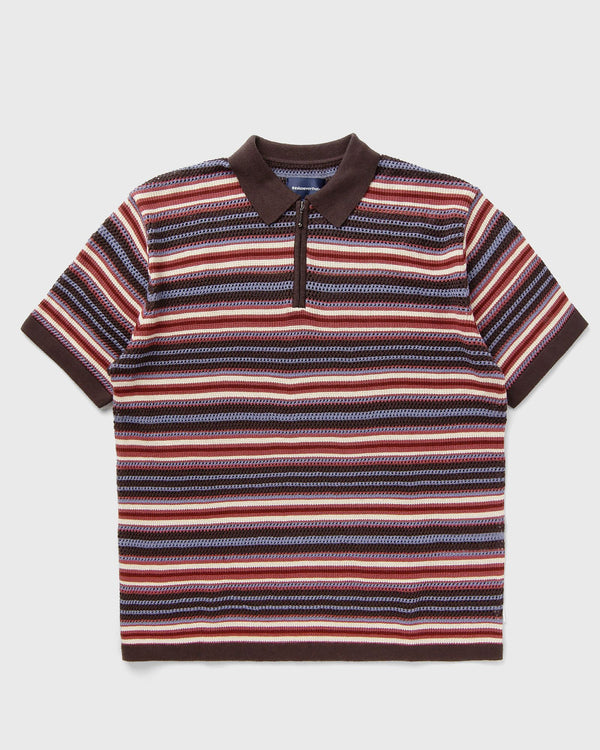 Thisisneverthat Stripe S/S Knit Polo red