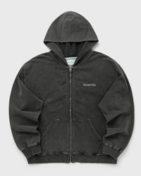 Thisisneverthat Damaged Zip Up Hoodie Black