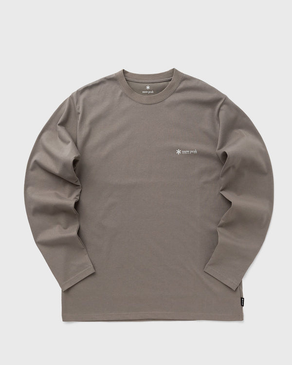 Snow Peak SP Onepoint Logo Long Sleeve T-Shirt beige