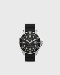Timex Deep Water Abyss 200 SST Black Dial Black Rubber Strap 44mm Case