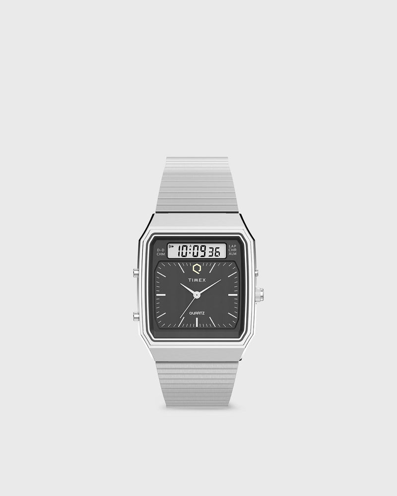 Timex Q 1982 Reissue Ana-Digi Stainless Steel 33mm case silver