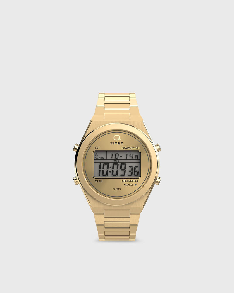 Timex Q - 80 Continental Gold Tone 39mm case gold