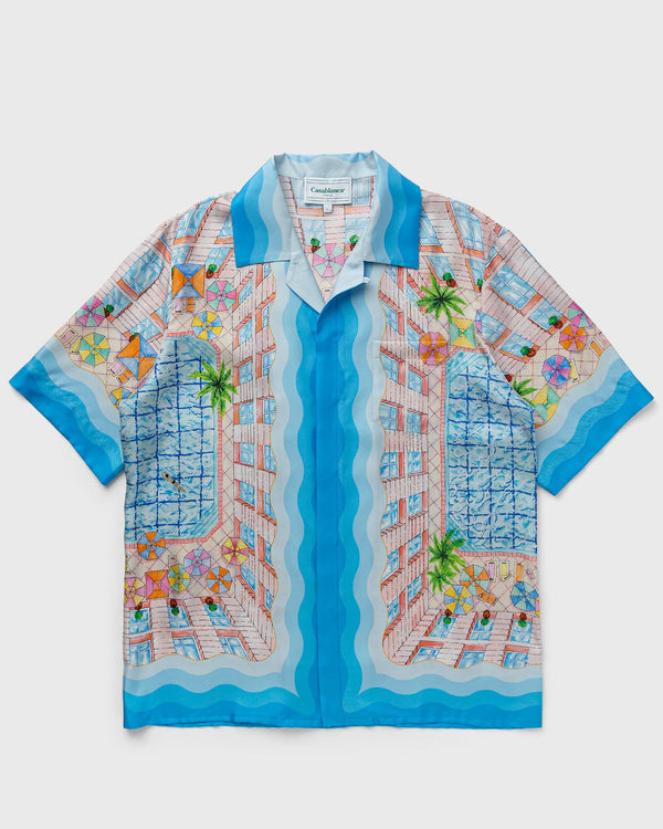 Casablanca CUBAN COLLAR SHORT SLEEVE SHIRT blue