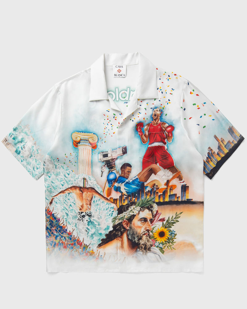 Casablanca SHORT SLEEVE CUBAN COLLAR SHIRT multi