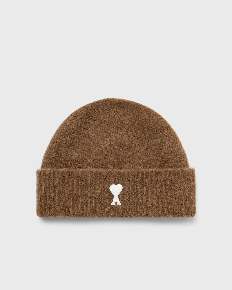Ami Paris Ami De Coeur Beanie Brown
