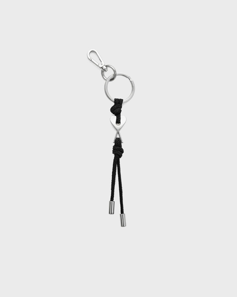 Ami Paris Ami De Coeur Charm Keyring Black