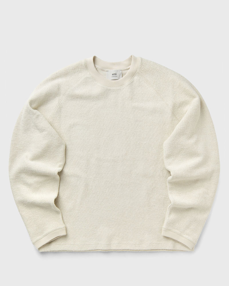 Ami Paris Raglan Sleeve Crewneck Sweatshirt Beige