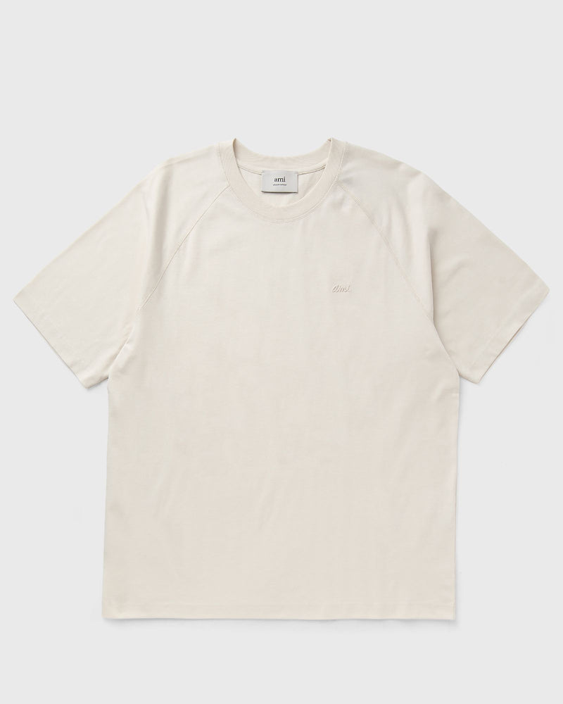 Ami Paris Manches Courtes Avec Finitions Flatlock Tee Beige