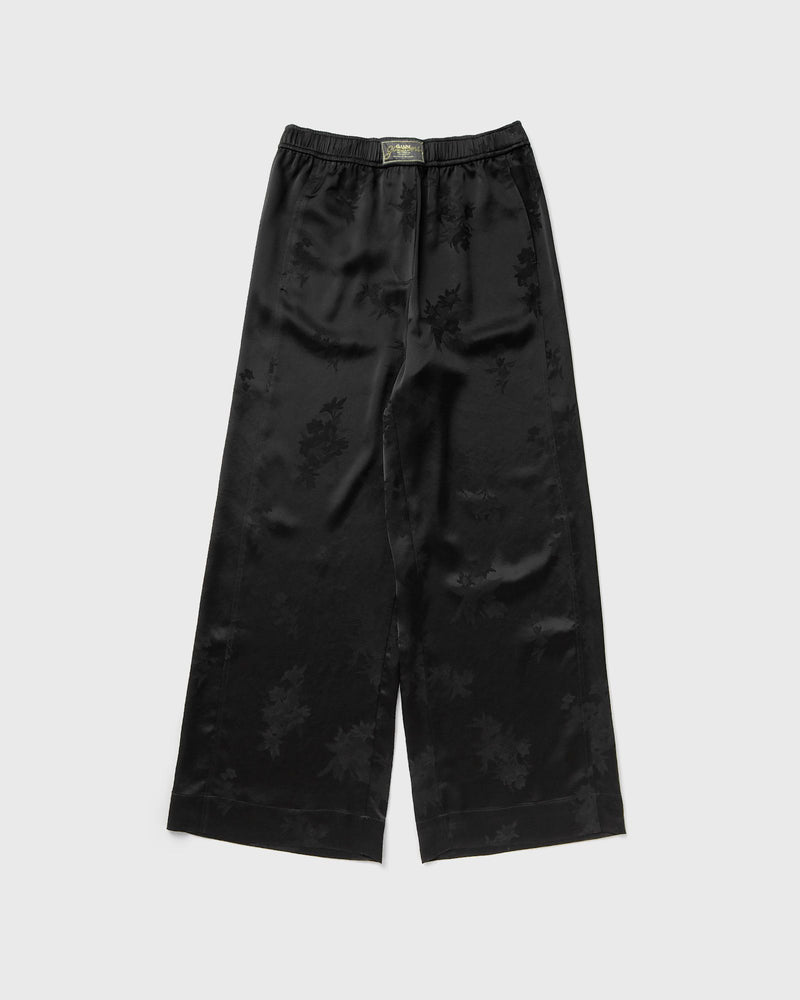 Ganni Fluid Satin Jacquard Elasticated Pants black