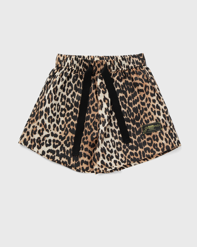 Ganni Duchesse Nylon Shorts brown