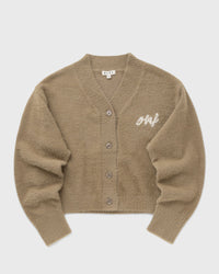 ØLÅF Fluffy Script LOGO Cardigan brown