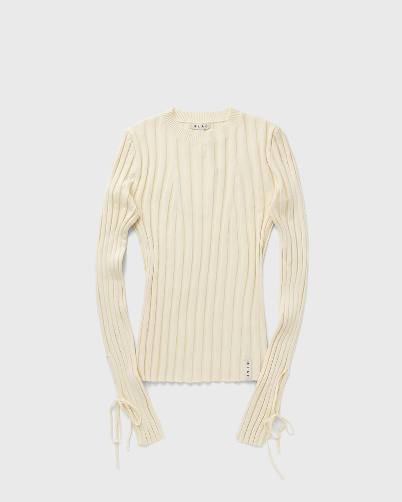LF TIE DETAIL KNIT TOP white