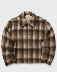 Olaf Checked Cropped Jacket Brown