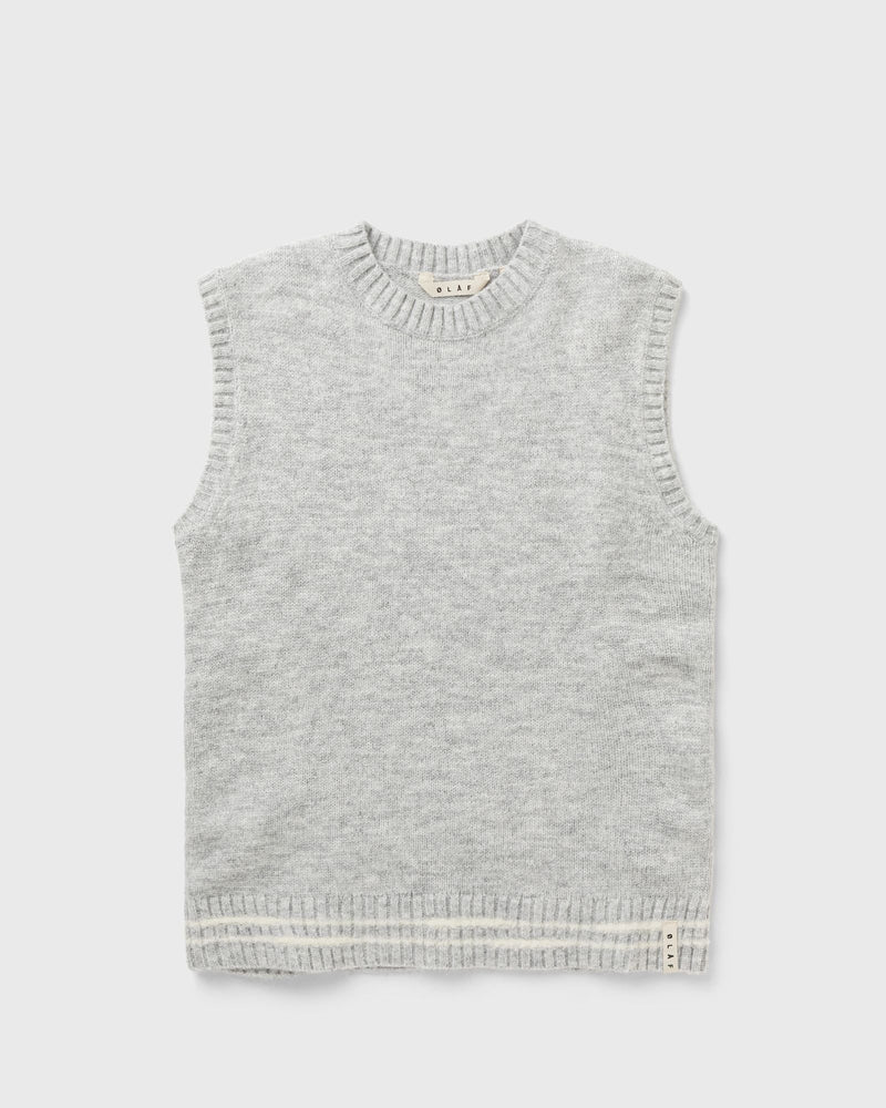 ØLÅF Crafted Detail KNIT VEST grey