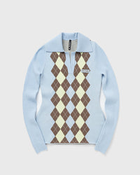 WRSTBHVR Maira Polo Sweater Blue|brown