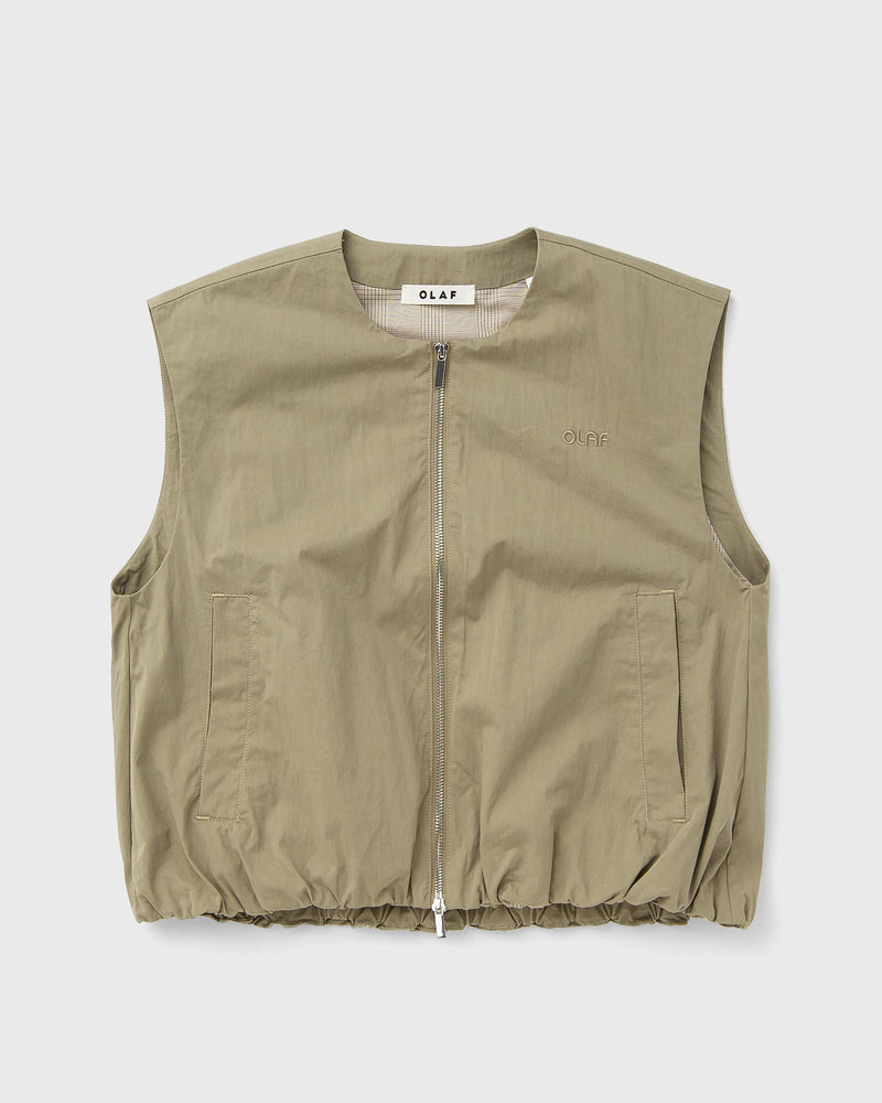 Ølåf Zip Up Gilet Beige