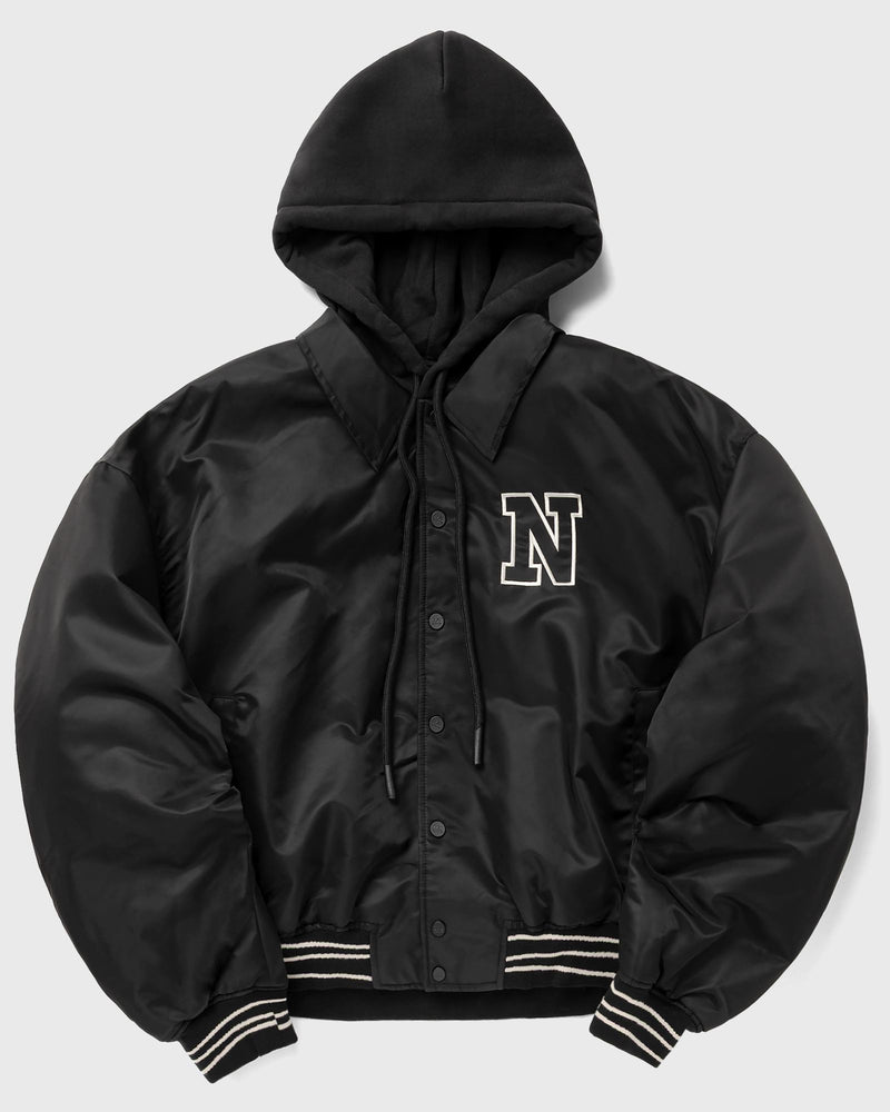 Nahmias Nylon Hooded Bomber black