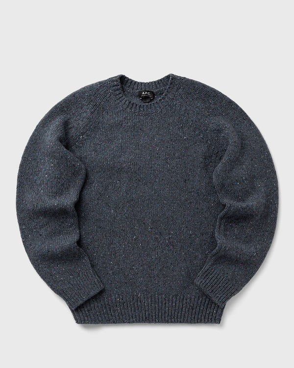 A.P.C. COL ROND PULLOVER blue