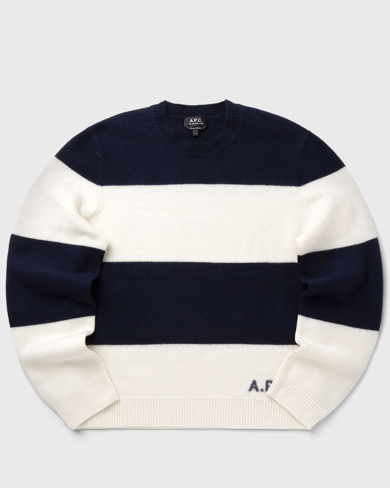 A.P.C. EDWARDO PULLOVER blue|beige