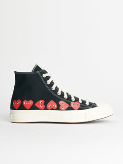 Comme des Garçons Play x Converse Chuck 70 Hi Multi Hearts Black Sneakers