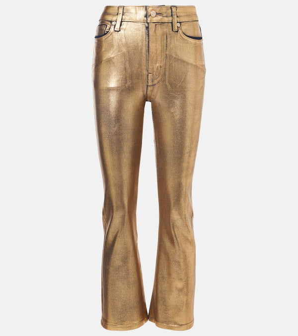 Frame Le Crop Mini metallic bootcut jeans