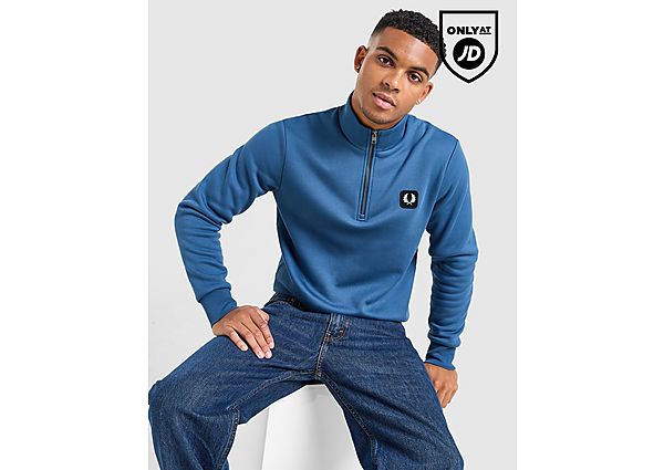 Fred Perry Badge 1/2 Zip Sweatshirt  Blue