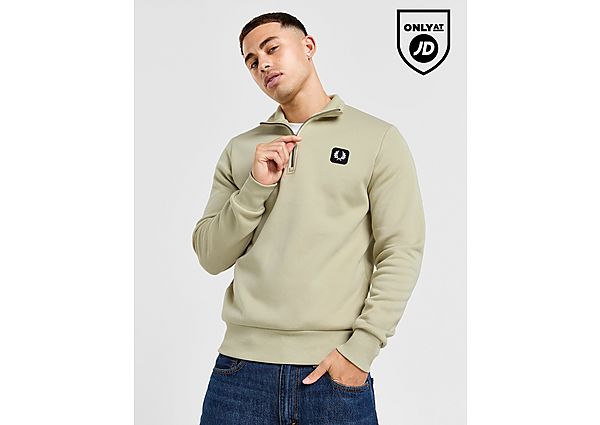 Fred Perry Badge 1/2 Zip Sweatshirt  Stone