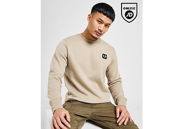 Fred Perry Badge Crew Sweatshirt  Beige