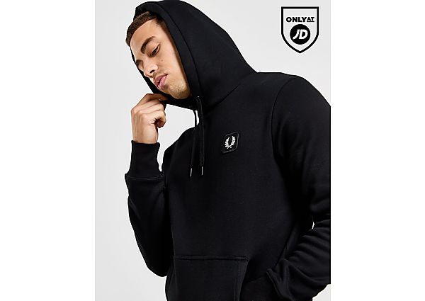 Fred Perry Badge Overhead Hoodie  Black