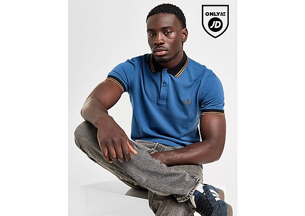 Fred Perry Contrast Collar Polo Shirt  Blue