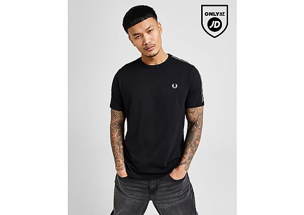 Fred Perry Tape Ringer T Shirt  Black