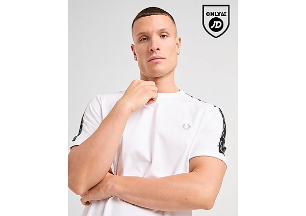 Fred Perry Tape Ringer T Shirt  WHITE