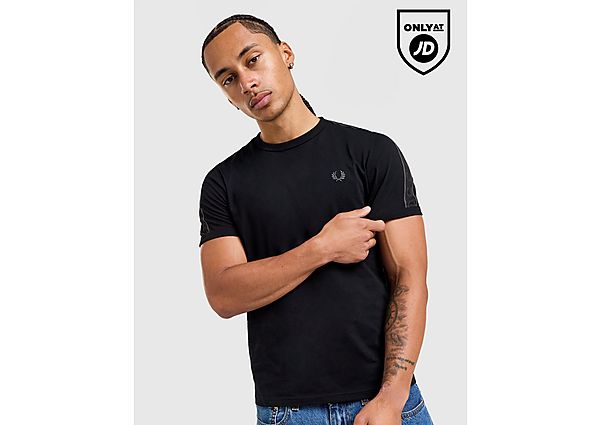 Fred Perry Taped T Shirt  BLACK