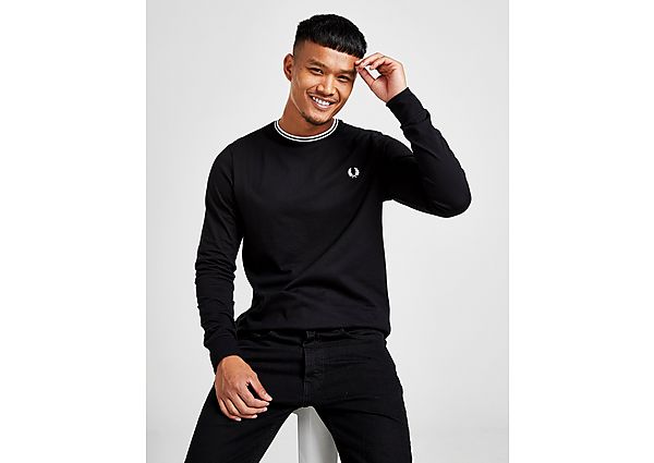 Fred Perry Twin Tipped Long Sleeve T Shirt  Black